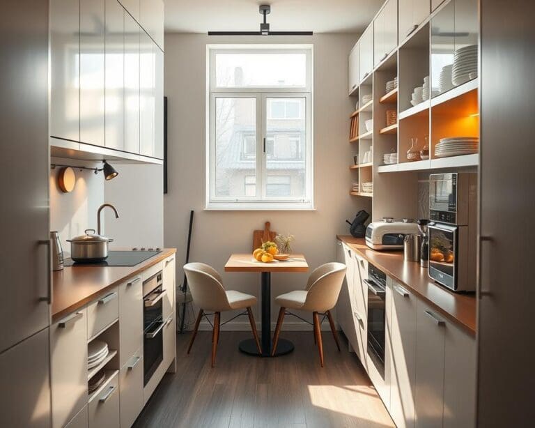 Was hilft bei schmalen Küchen?