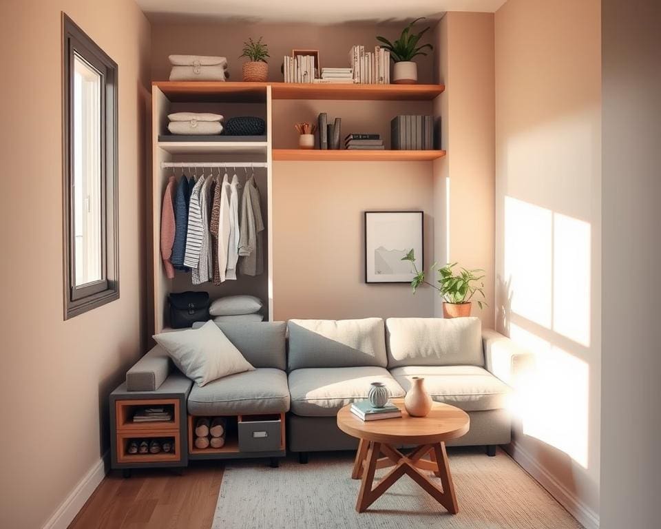 Was verbessert Stauraum in kleinen Räumen?