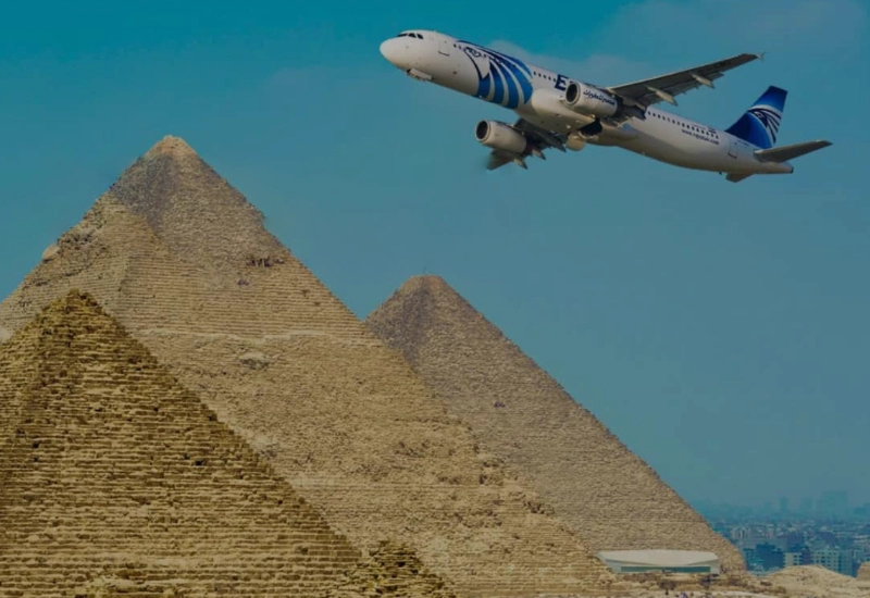 Hurghada Pyramiden Ausflug Flugzeug