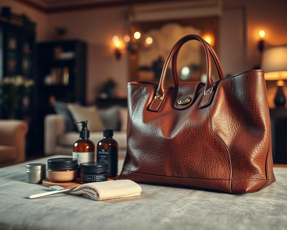 Lederhandtasche