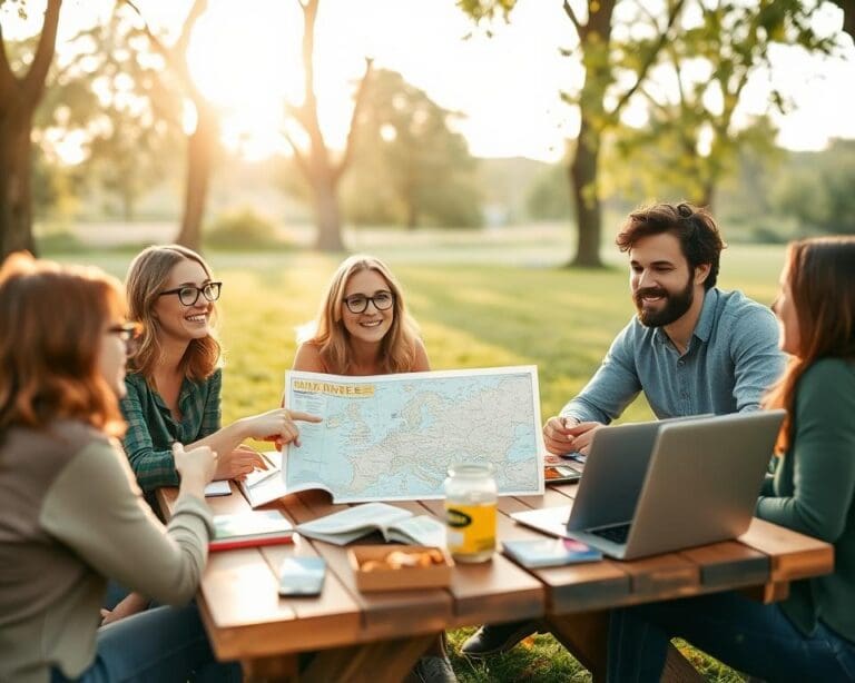 Reise mit Freunden